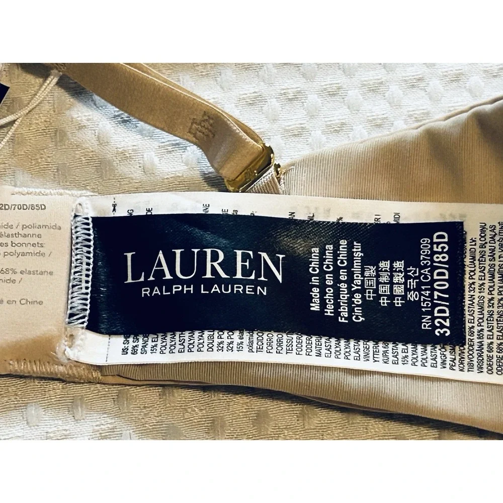 LAUREN RALPH LAUREN Lot Of 2 (NEW) 32D Wireless Full Coverage T-shirt Bras Luxe